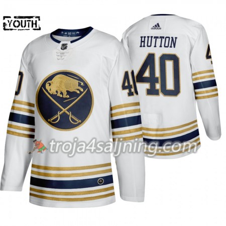 Buffalo Sabres tröja Carter Hutton 40 50th Anniversary 2019-2020 Adidas Vit Authentic - NHL Tröjor Barn